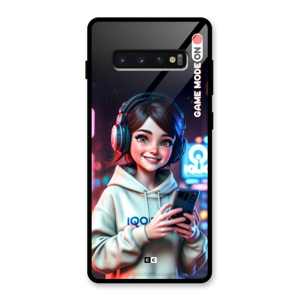 Lets Play Glass Back Case for Galaxy S10 Plus