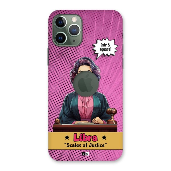 Libra Justice Back Case for iPhone 11 Pro Logo Cut