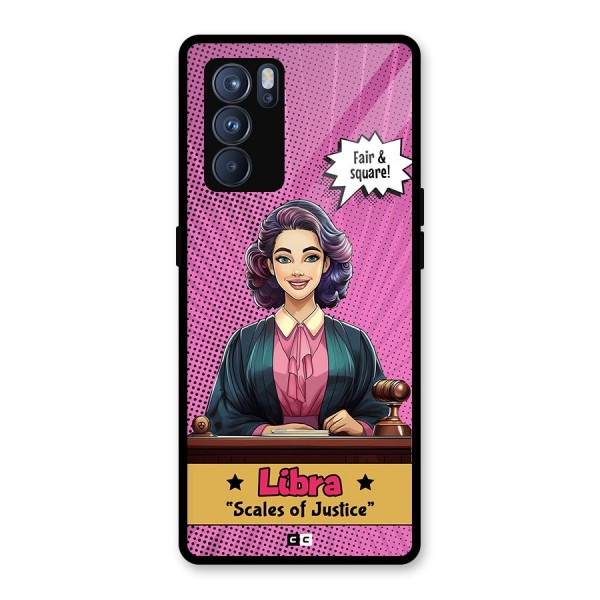 Libra Justice Glass Back Case for Oppo Reno6 Pro 5G