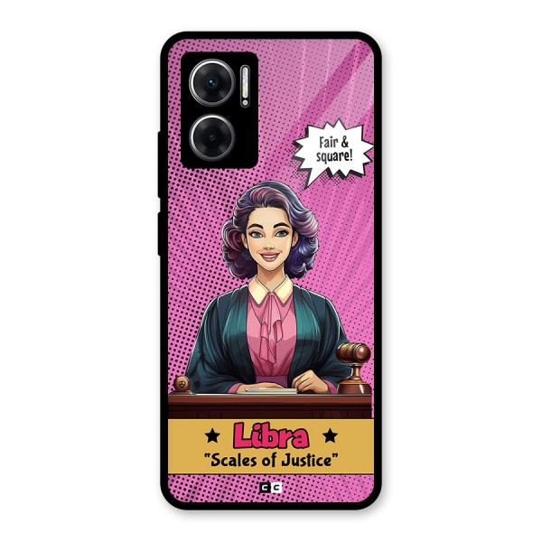 Libra Justice Glass Back Case for Redmi 11 Prime 5G
