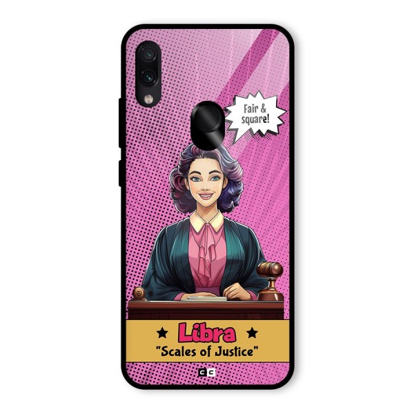 Libra Justice Glass Back Case for Redmi Note 7S
