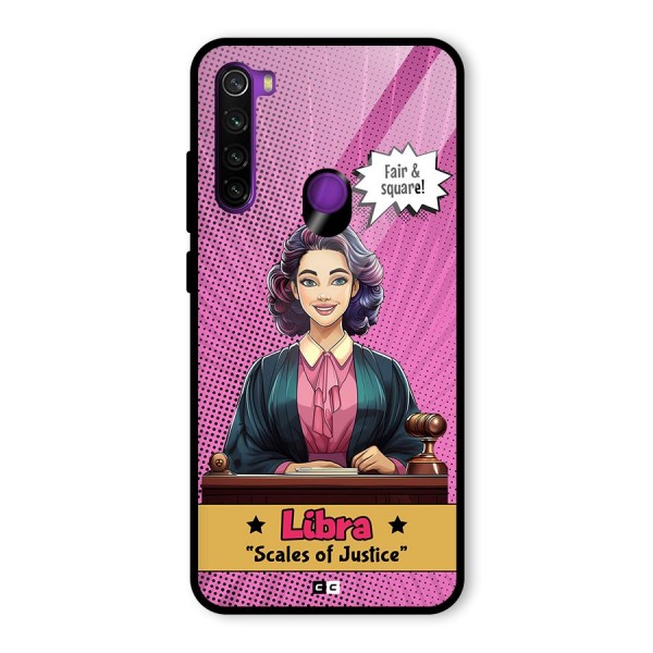 Libra Justice Glass Back Case for Redmi Note 8