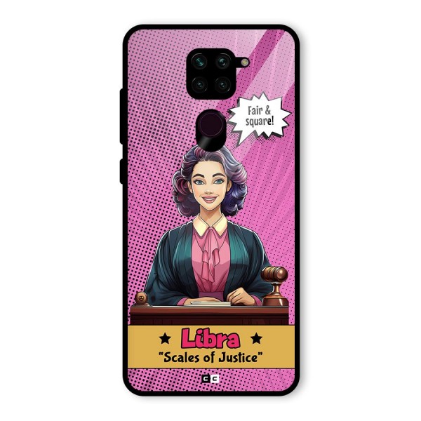 Libra Justice Glass Back Case for Redmi Note 9
