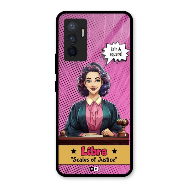 Libra Justice Glass Back Case for Vivo V23e