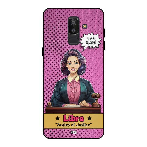 Libra Justice Metal Back Case for Galaxy J8