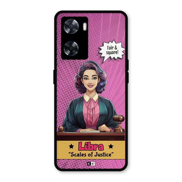 Libra Justice Metal Back Case for Oppo A57 2022