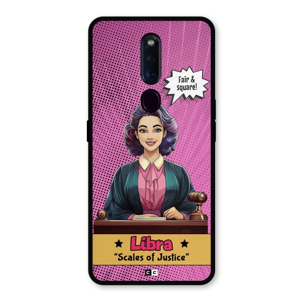 Libra Justice Metal Back Case for Oppo F11 Pro