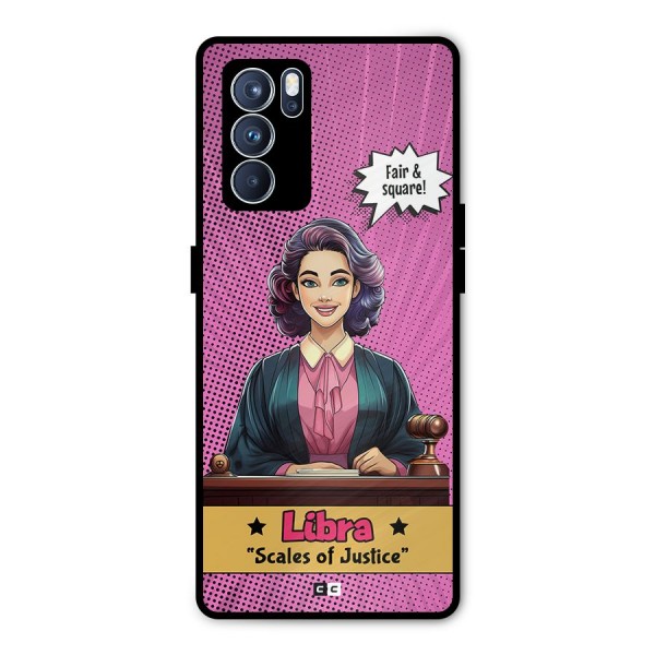 Libra Justice Metal Back Case for Oppo Reno6 Pro 5G