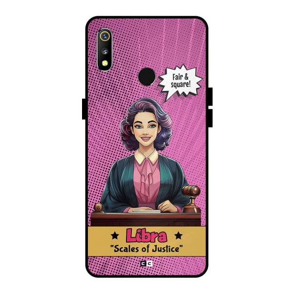 Libra Justice Metal Back Case for Realme 3