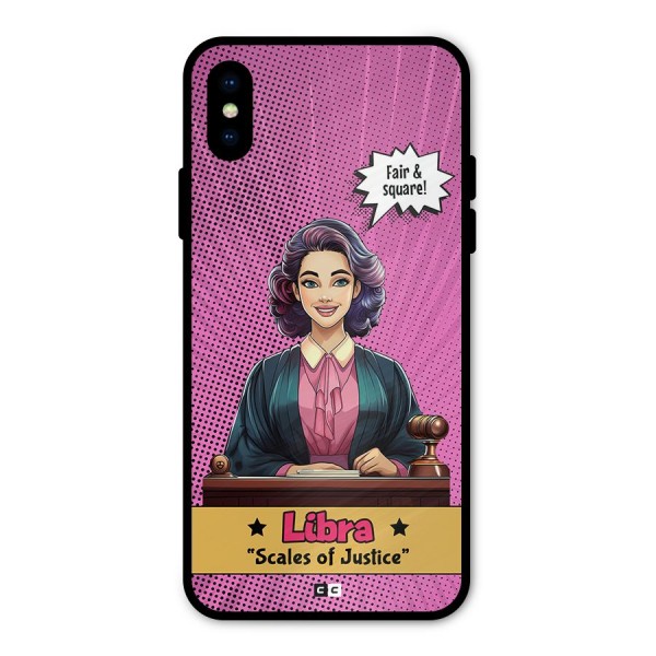 Libra Justice Metal Back Case for iPhone XS
