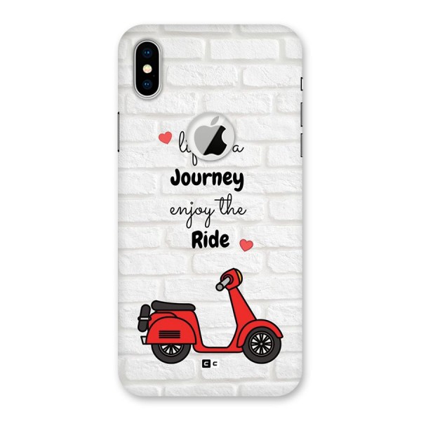 Life Is A Journey Back Case for iPhone X Logo Cut