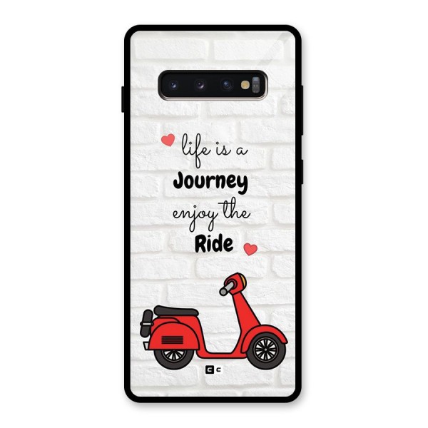Life Is A Journey Glass Back Case for Galaxy S10 Plus