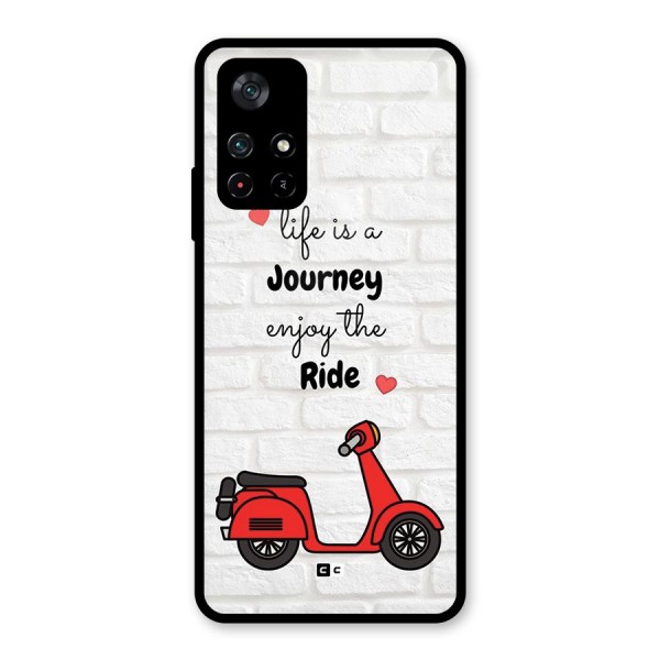Life Is A Journey Glass Back Case for Poco M4 Pro 5G