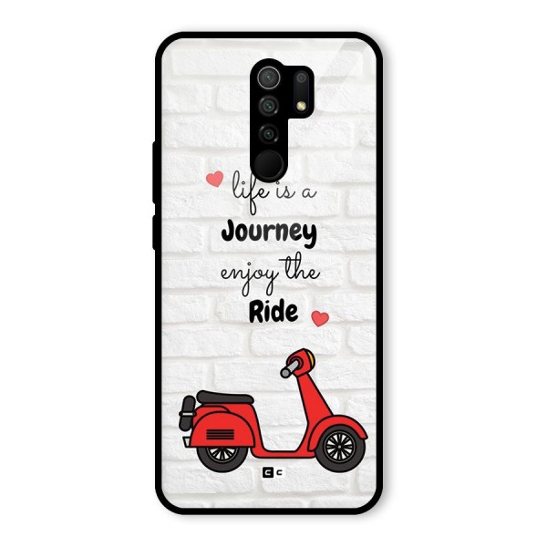 Life Is A Journey Glass Back Case for Redmi 9 Prime