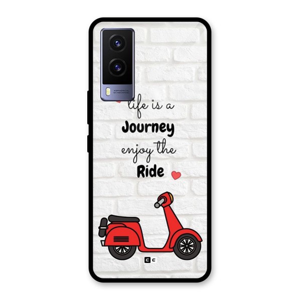 Life Is A Journey Glass Back Case for Vivo V21e 5G