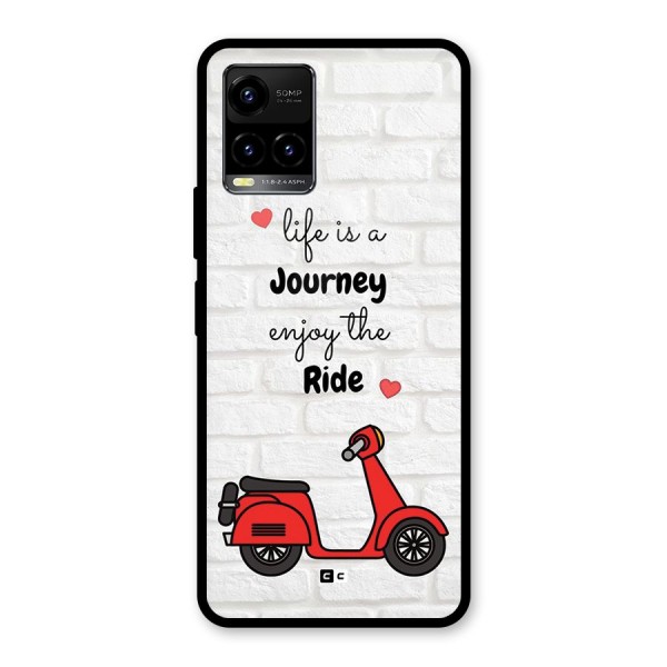 Life Is A Journey Glass Back Case for Vivo Y33s