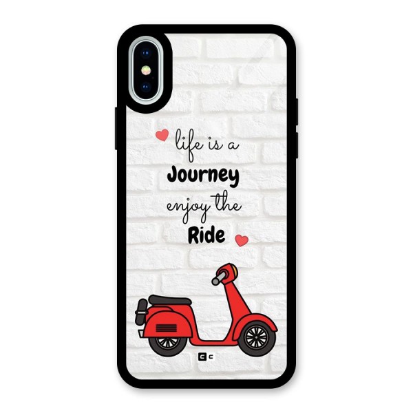Life Is A Journey Glass Back Case for iPhone X