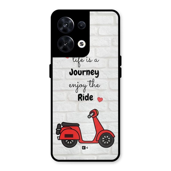 Life Is A Journey Metal Back Case for Oppo Reno8 5G