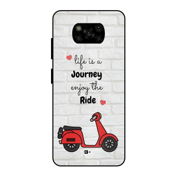 Life Is A Journey Metal Back Case for Poco X3