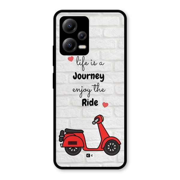 Life Is A Journey Metal Back Case for Poco X5
