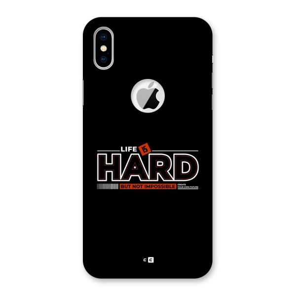 Life Is Hard Back Case for iPhone XS Logo Cut