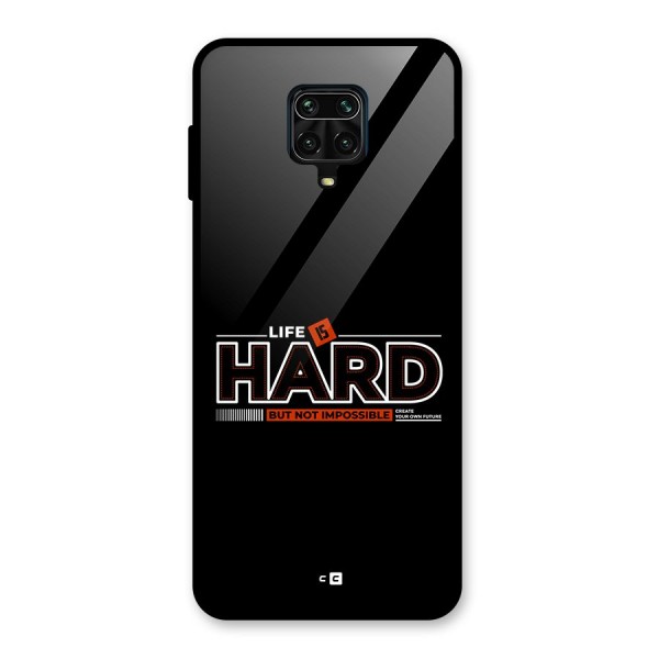 Life Is Hard Glass Back Case for Redmi Note 9 Pro Max