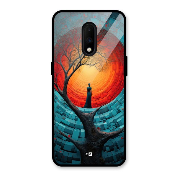 Life Tree Glass Back Case for OnePlus 7