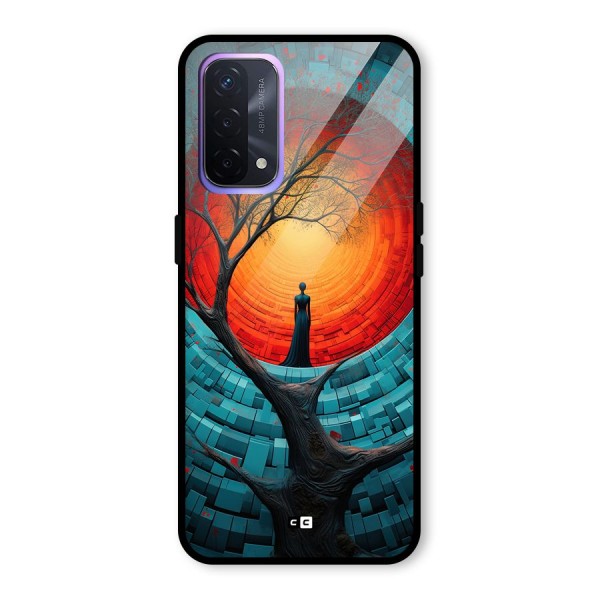Life Tree Glass Back Case for Oppo A74 5G