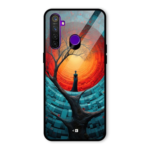 Life Tree Glass Back Case for Realme 5 Pro