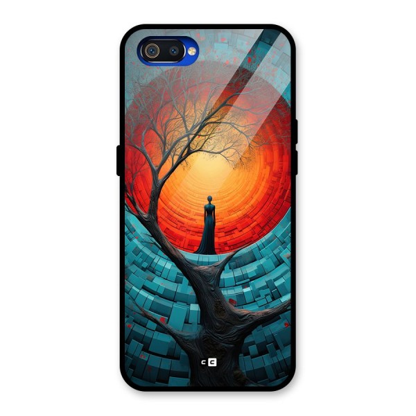 Life Tree Glass Back Case for Realme C2