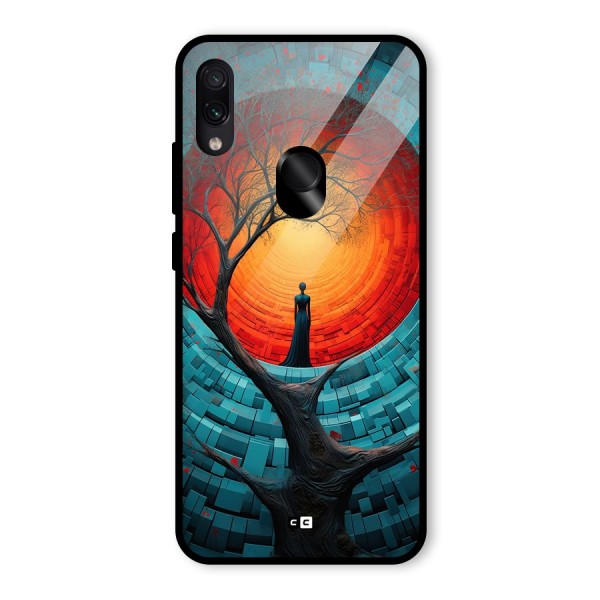 Life Tree Glass Back Case for Redmi Note 7S