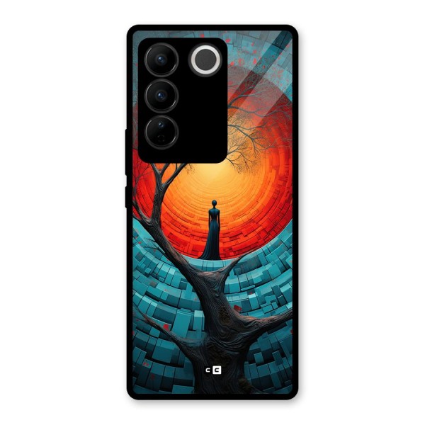 Life Tree Glass Back Case for Vivo V27