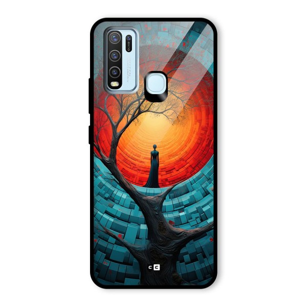 Life Tree Glass Back Case for Vivo Y30