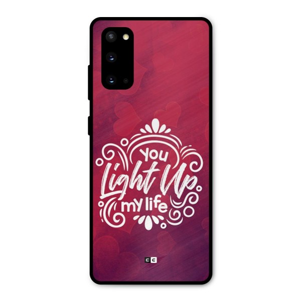 Light Up My Life Metal Back Case for Galaxy S20