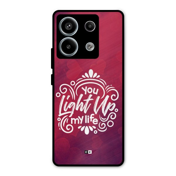 Light Up My Life Metal Back Case for Redmi Note 13 Pro 5G