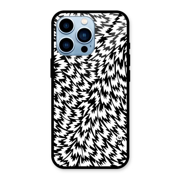 Lion Abstract Art Pattern Glass Back Case for iPhone 13 Pro