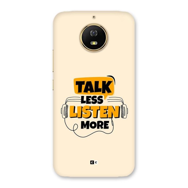 Listen More Back Case for Moto G5s