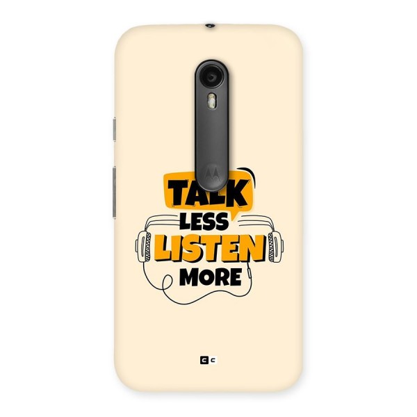 Listen More Back Case for Moto G Turbo