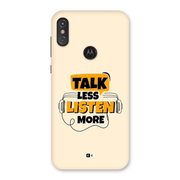 Listen More Back Case for Motorola One Power