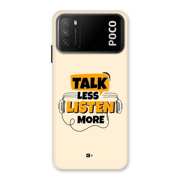 Listen More Back Case for Poco M3