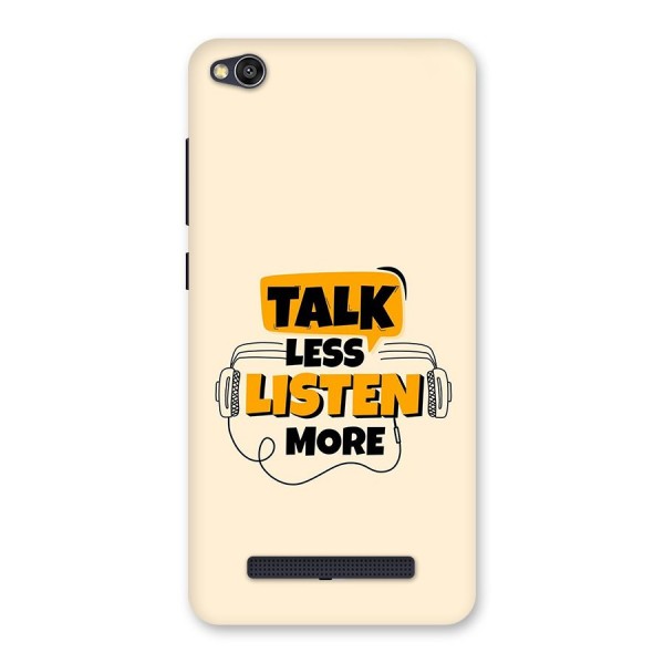 Listen More Back Case for Redmi 4A
