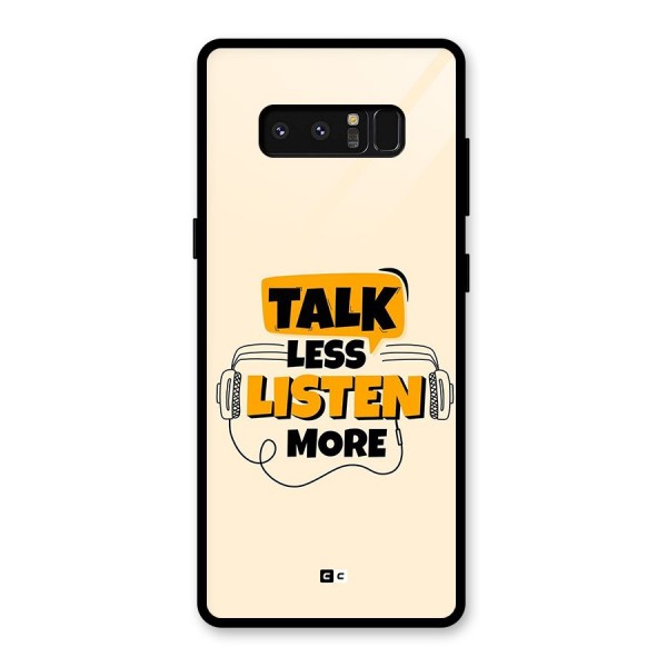 Listen More Glass Back Case for Galaxy Note 8