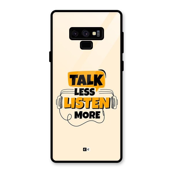 Listen More Glass Back Case for Galaxy Note 9