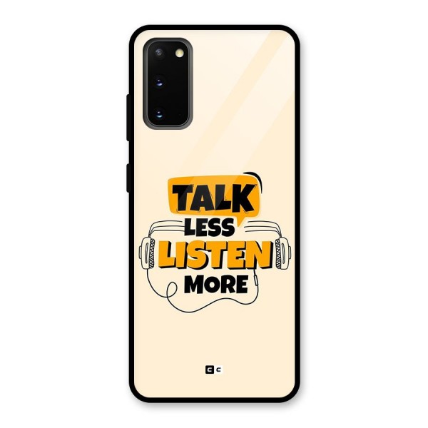 Listen More Glass Back Case for Galaxy S20