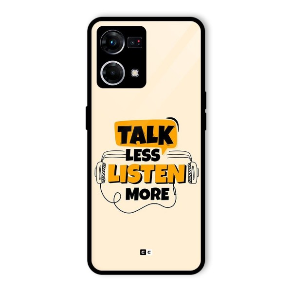 Listen More Glass Back Case for Oppo F21 Pro 4G