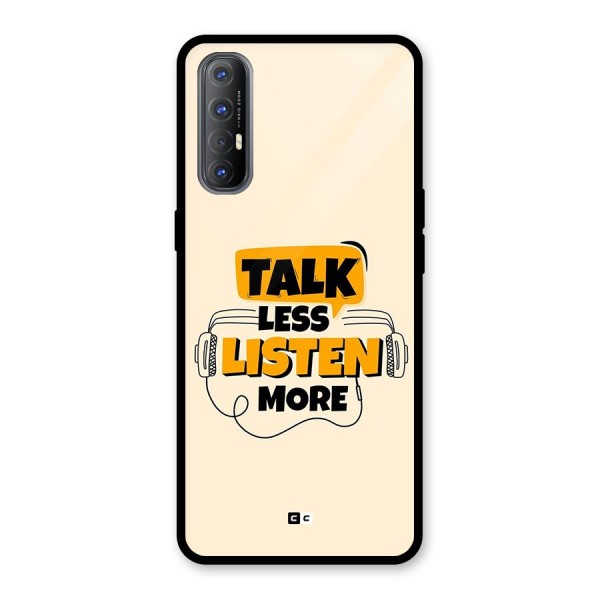 Listen More Glass Back Case for Oppo Reno3 Pro