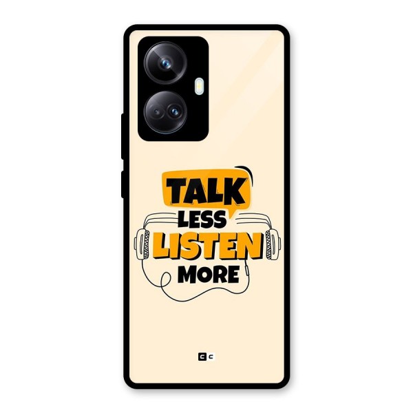 Listen More Glass Back Case for Realme 10 Pro Plus