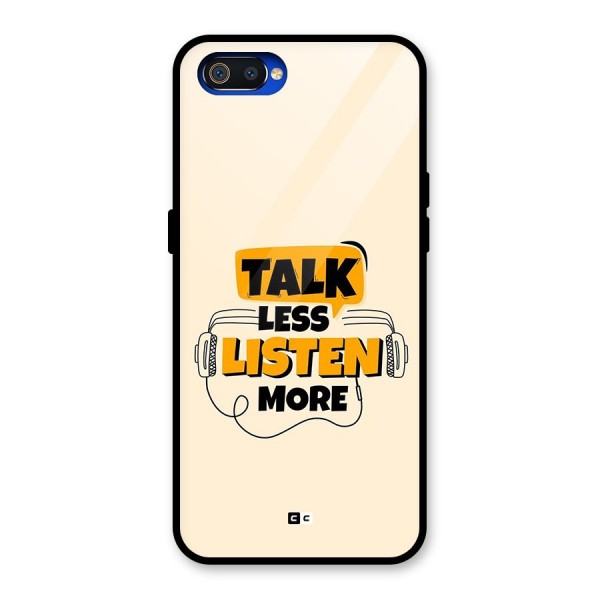 Listen More Glass Back Case for Realme C2