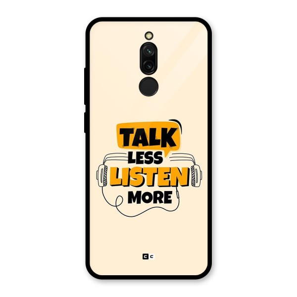Listen More Glass Back Case for Redmi 8