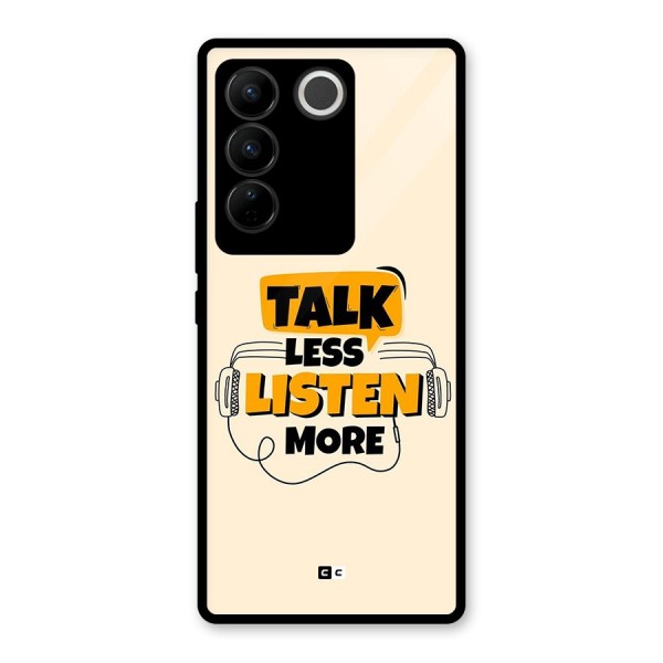 Listen More Glass Back Case for Vivo V27